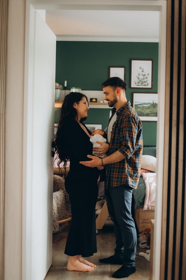 Young homeowners planning their home's care